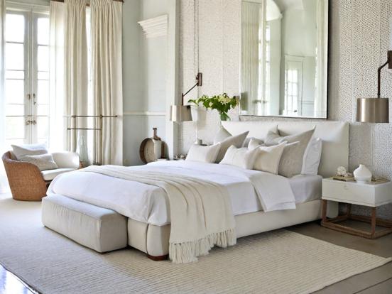 Serene cream bedroom setup