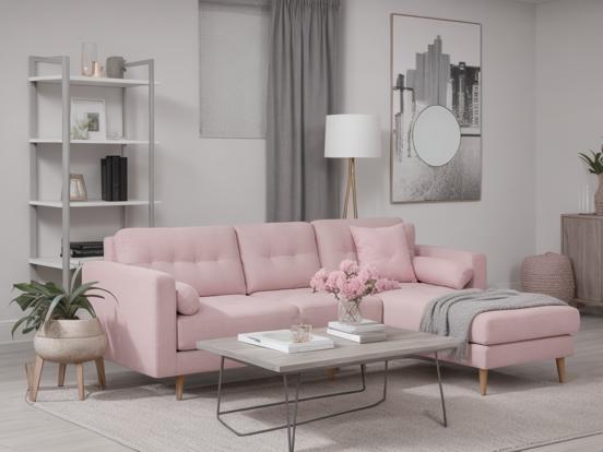 Cozy pink living room decor