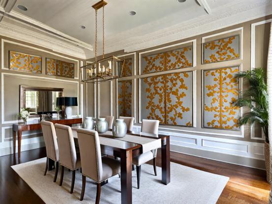 Elegant dining room closeup