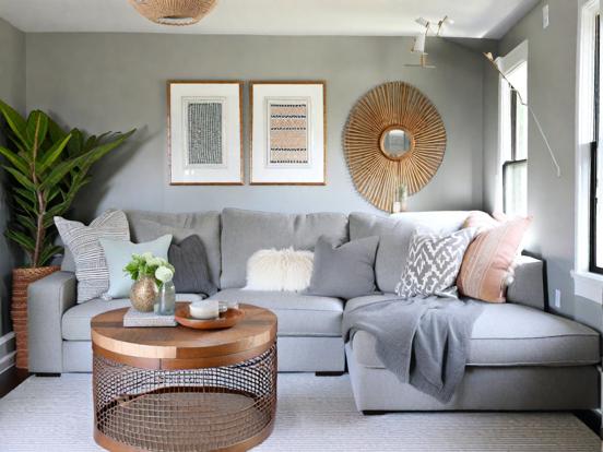 Cozy boho living room decor