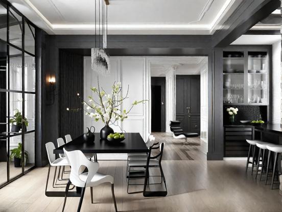 Black and White Dining Room Ideas