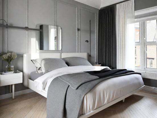 Serene grey bedroom decor