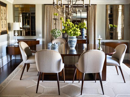 Elegant symmetrical dining setup