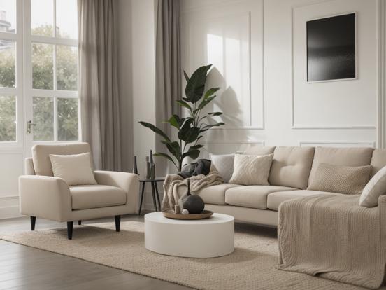 beige grey black living room