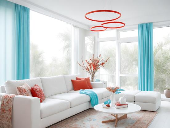 Bright colorful living room