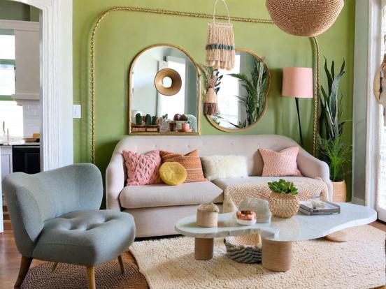 Bright colorful living room