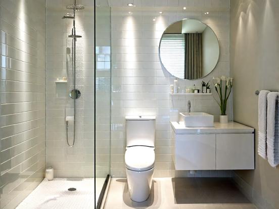 Modern sleek bathroom interior