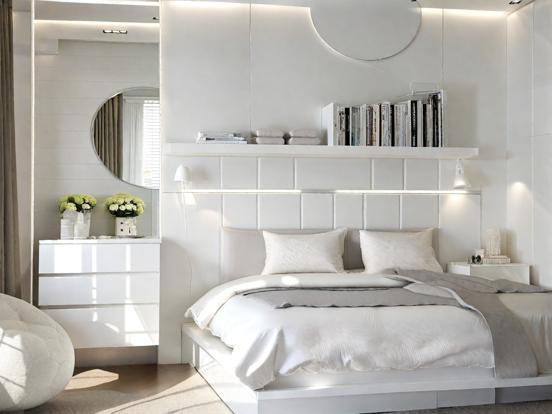 Serene white cream bedroom