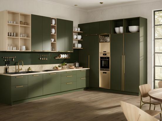 Green luxury kitchen design