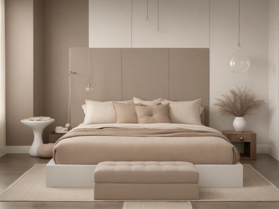 Serene cream bedroom setup