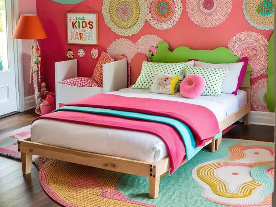 Bright girly candyland bedroom