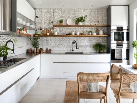 Kitchen table chairs white decor