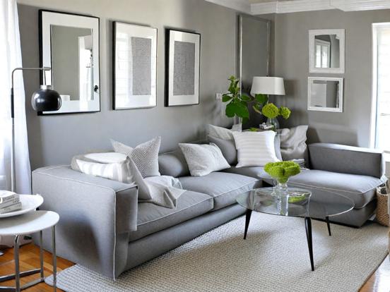 Scandi style grey living room