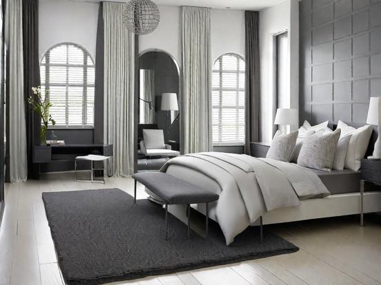 Serene grey bedroom decor