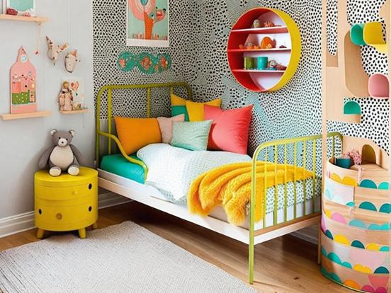 Child's vibrant colorful room