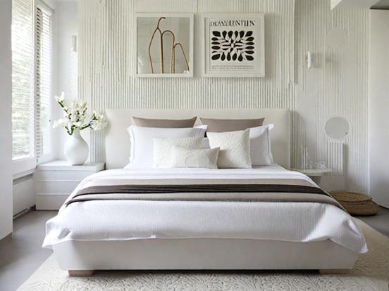 Serene cream bedroom decor