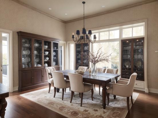 Dining room with elegant decor