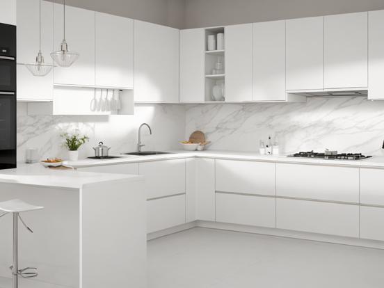 Luxury white marble kitchen