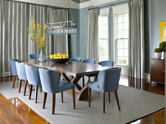 Blue dining table blue chairs