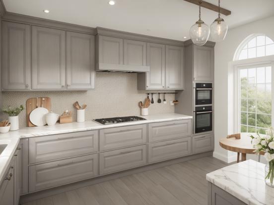 Luxury kitchen with marble top