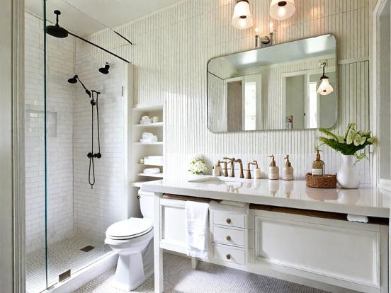 Modern white premium bathroom