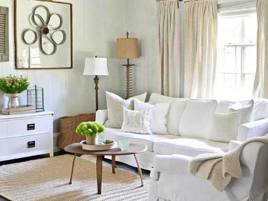 Cozy cream living room decor