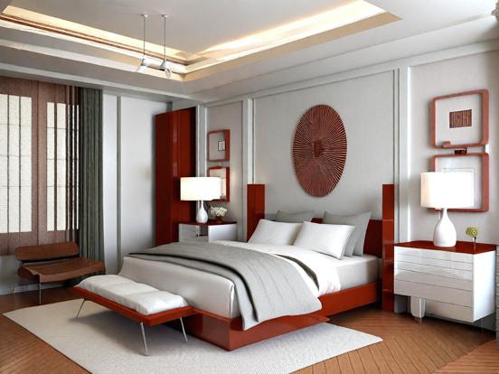 Serene luxury bedroom design