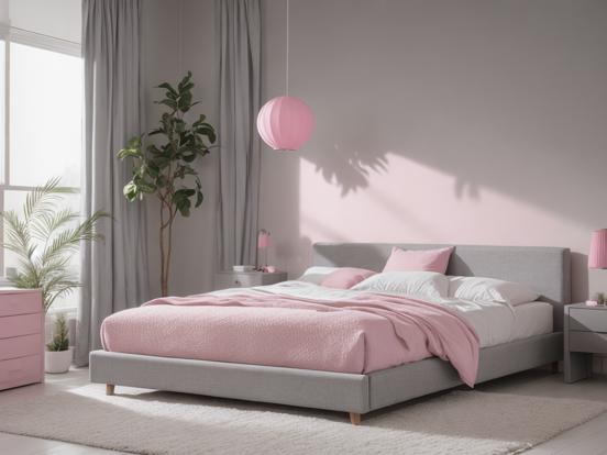 Bright pink modern bedroom