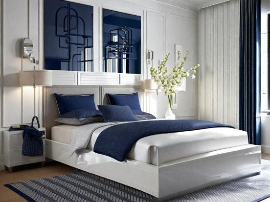 navy blue bedroom