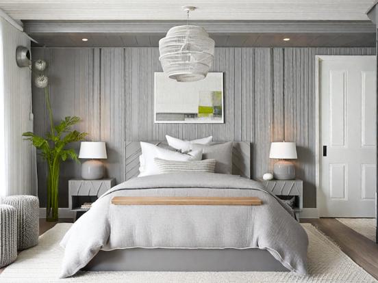 Serene grey bedroom decor