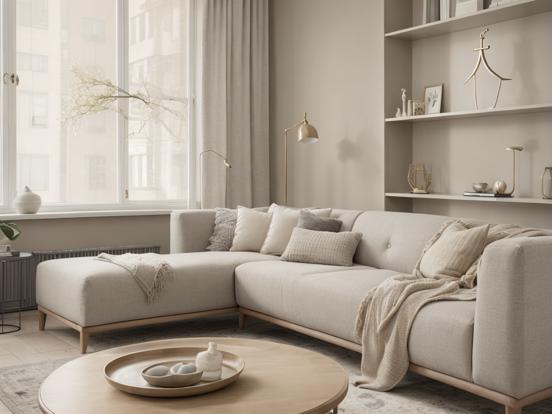 Scandi style cozy sofa lounge