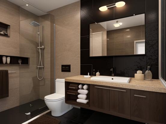 Modern luxury bathroom closeup