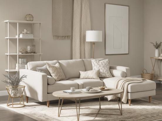 Modern beige living room set