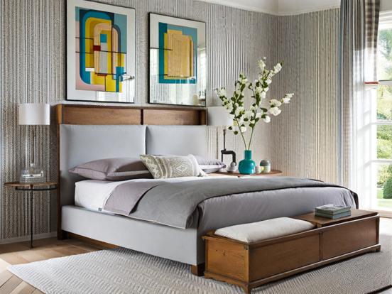 Serene mid-century bedroom