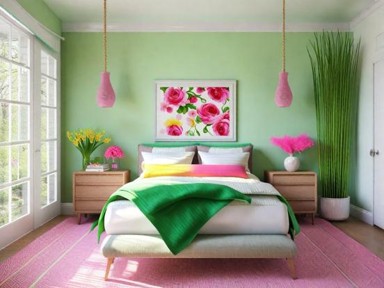 spring decor bedroom