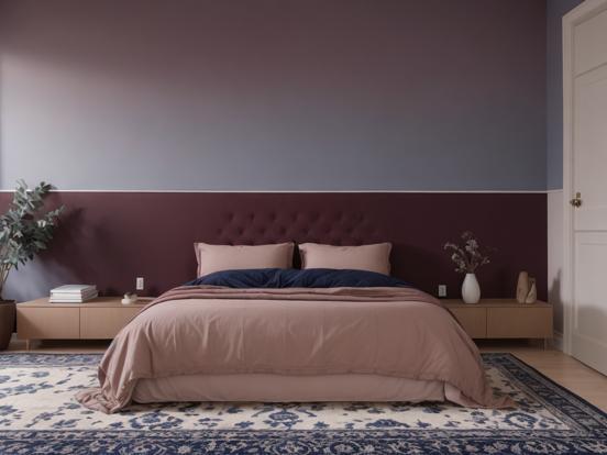 Bright purple bedroom decor