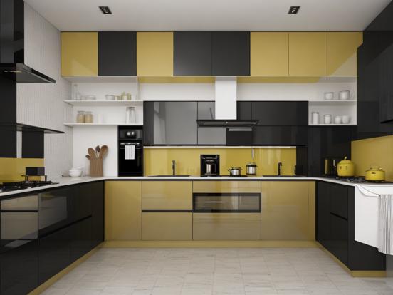 Luxury black gold kitchen