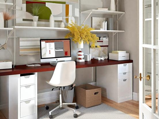 Modern minimalist home office desk