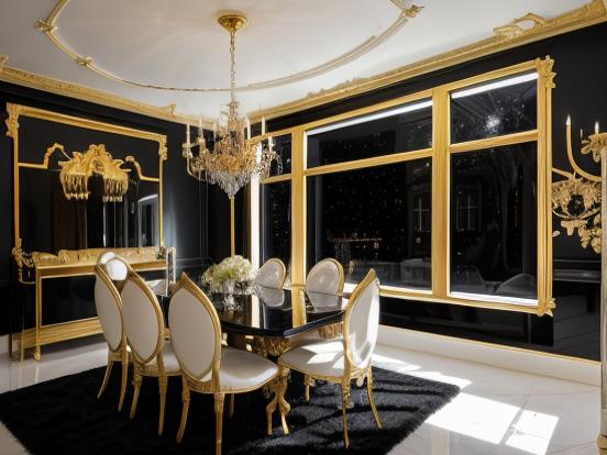 Opulent dining room decor