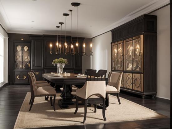 Elegant dining room with decor