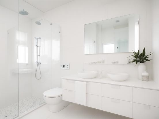 White modern bathroom interior