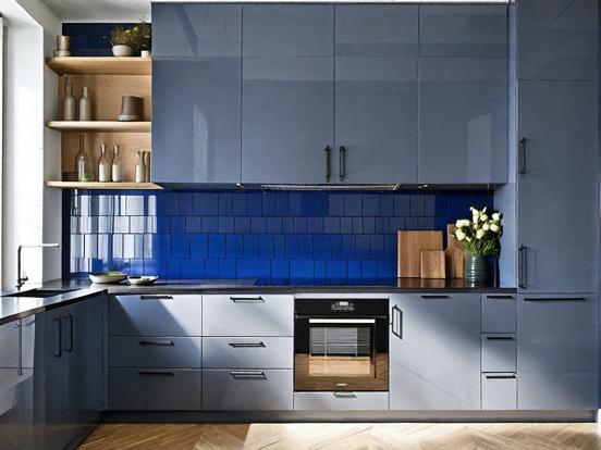 Royal Blue and Grey Kitchen Ideas