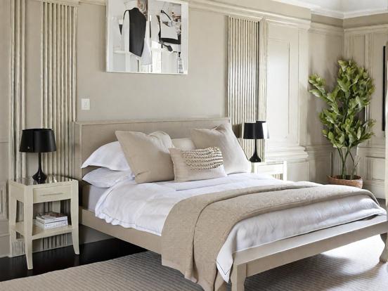 Serene beige bedroom decor