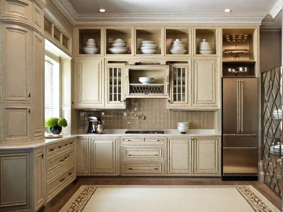 Luxury kitchen with large rug