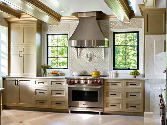 Luxury gold accented kitchen