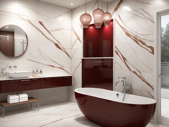 Luxury marble bathroom design