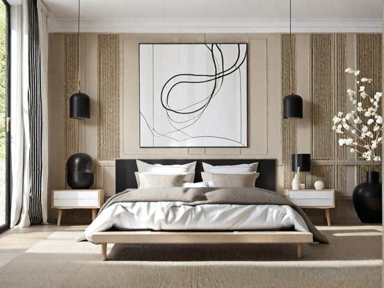 Serene minimalist bedroom decor