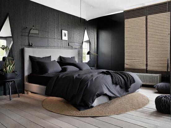 Dark moody bedroom with decor