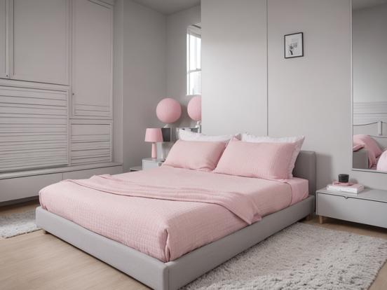 Pink girly bedroom decor