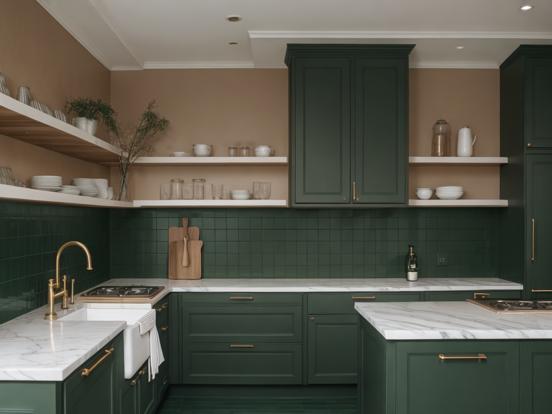 Green marble kitchen luxury